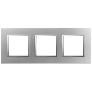Рамка для розеток и выключателей ЭРА Elegance 14-5013-03 Classic, на 3 поста, алюминий