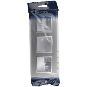 Рамка для розеток и выключателей ЭРА Elegance 14-5013-03 Classic, на 3 поста, алюминий