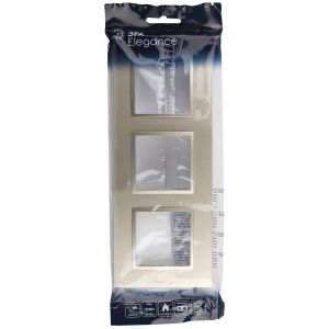 Рамка для розеток и выключателей ЭРА Elegance 14-5013-04 Classic, на 3 поста, шампань