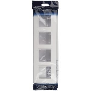 Рамка для розеток и выключателей ЭРА Elegance 14-5014-01 Classic, на 4 поста, белый