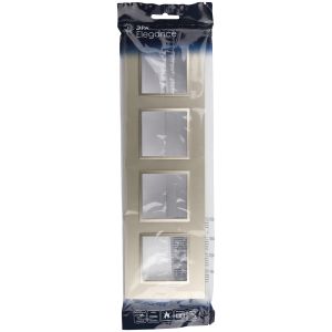 Рамка для розеток и выключателей ЭРА Elegance 14-5014-04 Classic, на 4 поста, шампань Рамка для розеток и выключателей ЭРА Elegance 14-5014-04 Classic, на 4 поста, шампань