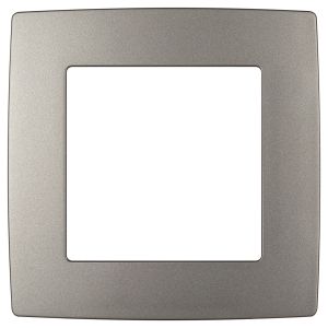 Рамка для розеток и выключателей ЭРА Серия 12 12-5001-16 на 1 пост, титан