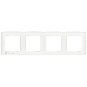 Рамка для розеток и выключателей ЭРА Серия 12 12-5004-01М на 4 поста, белый матовый Рамка для розеток и выключателей ЭРА Серия 12 12-5004-01М на 4 поста, белый матовый