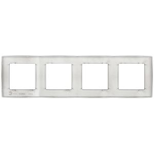 Рамка для розеток и выключателей ЭРА Серия 12 12-5004-16 на 4 поста, титан