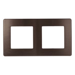 Рамка для розеток и выключателей ЭРА Серия 12 12-5102-13 на 2 поста, Сатин, бронза Рамка для розеток и выключателей ЭРА Серия 12 12-5102-13 на 2 поста, Сатин, бронза