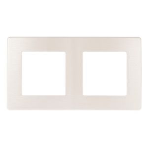 Рамка для розеток и выключателей ЭРА Серия 12 12-5102-15 на 2 поста, Сатин, перламутр Рамка для розеток и выключателей ЭРА Серия 12 12-5102-15 на 2 поста, Сатин, перламутр