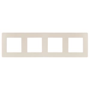 Рамка для розеток и выключателей ЭРА Серия 12 12-5104-02 на 4 поста, Сатин, слоновая кость Рамка для розеток и выключателей ЭРА Серия 12 12-5104-02 на 4 поста, Сатин, слоновая кость