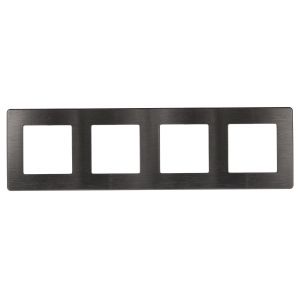 Рамка для розеток и выключателей ЭРА Серия 12 12-5104-12 на 4 поста, Сатин, графит Рамка для розеток и выключателей ЭРА Серия 12 12-5104-12 на 4 поста, Сатин, графит