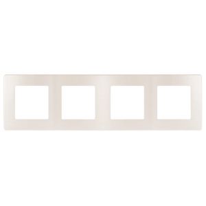Рамка для розеток и выключателей ЭРА Серия 12 12-5104-15 на 4 поста, Сатин, перламутр Рамка для розеток и выключателей ЭРА Серия 12 12-5104-15 на 4 поста, Сатин, перламутр