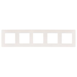 Рамка для розеток и выключателей ЭРА Серия 12 12-5105-01 на 5 постов, Сатин, белый