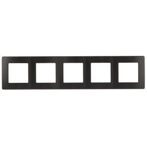 Рамка для розеток и выключателей ЭРА Серия 12 12-5105-05 на 5 постов, Сатин, антрацит Рамка для розеток и выключателей ЭРА Серия 12 12-5105-05 на 5 постов, Сатин, антрацит