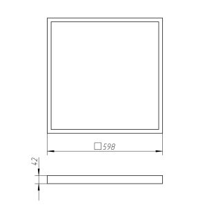 Рамка ЭРА SPL-FR-595x595 для накладного монтажа светильников SPL-5 и всех аналогов 595х595 Рамка ЭРА SPL-FR-595x595 для накладного монтажа светильников SPL-5 и всех аналогов 595х595