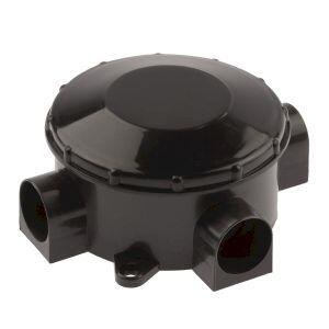 Распаячная коробка ЭРА  KOR-70-35-3-b открытой установки трехрожковая черная IP42