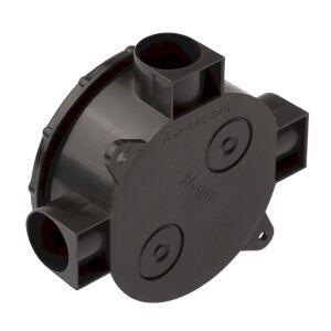 Распаячная коробка ЭРА  KOR-70-35-3-b открытой установки трехрожковая черная IP42