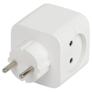 Разветвитель электрический ЭРА SP-2-USB-W на 2 розетки 220V + 2xUSB 2400mA, без заземл 10А (белый)