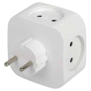 Разветвитель электрический ЭРА SP-4-USB-W на 4 розетки 220V + 2xUSB 2400mA, без заземл 10А (белый) Разветвитель электрический ЭРА SP-4-USB-W на 4 розетки 220V + 2xUSB 2400mA, без заземл 10А (белый)