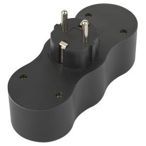 Разветвитель электрический ЭРА SPx-3e-B на 3 розетки с заземлением 16А черный Разветвитель электрический ЭРА SPx-3e-B на 3 розетки с заземлением 16А черный