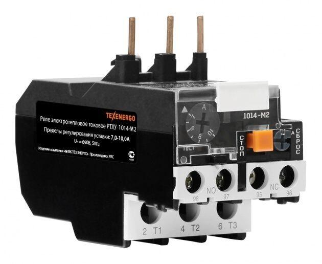 Реле эл. тепловое токовое РТЛУ 1014-М2 (7-10А) Texenergo Реле эл. тепловое токовое РТЛУ 1014-М2 (7-10А) Texenergo