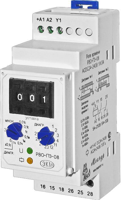 Реле времени РВО-П3-08 ACDC 24-240