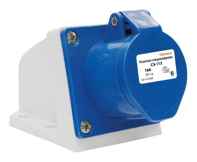 Розетка 113 стац. ОУ 2Р+PE       16А  220В   IP44
