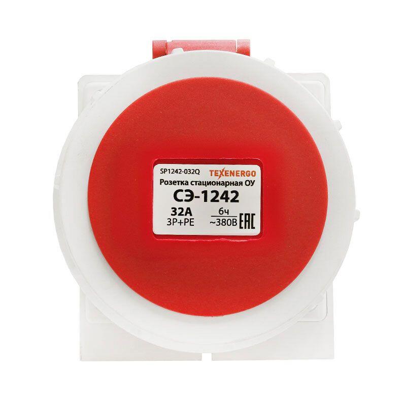Розетка 1242 стац.  ОУ 3P+PE         32А  380В  IP67