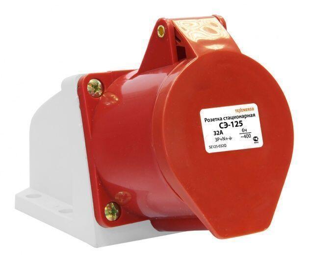 Розетка 125 стац. ОУ 3Р+PE+N  32А  380В   IP44