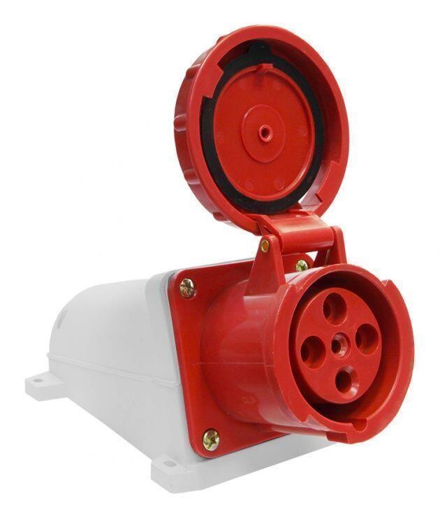 Розетка 134 стац. ОУ 3Р+PE 63А 380В IP54 Розетка 134 стац. ОУ 3Р+PE 63А 380В IP54