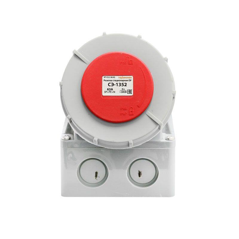 Розетка 1352 стац.  ОУ 3P+PE+N    63А   380В  IP67