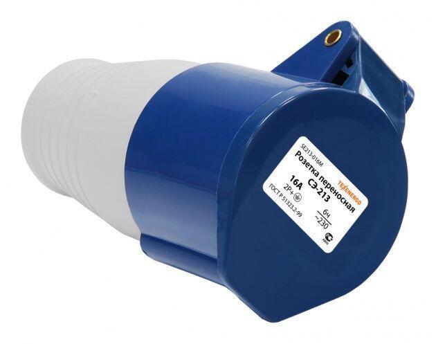 Розетка 213 переносная 2Р+PE 16А 220B IP44 Розетка 213 переносная 2Р+PE 16А 220B IP44