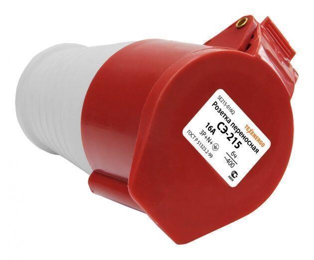 Розетка 215 переносная 3Р+PE+N  16А  380B  IP44