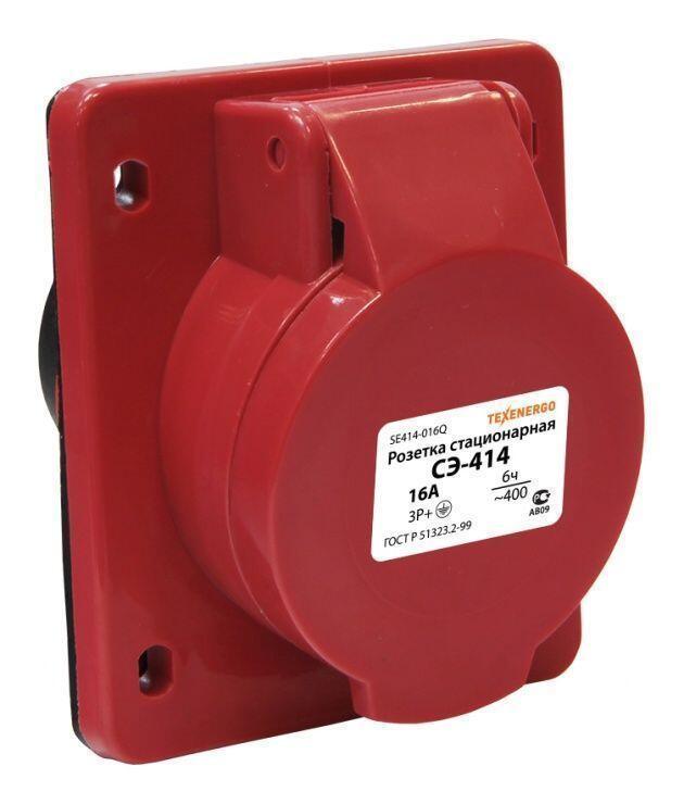 Розетка 414 стац. СУ 3Р+PE       16А  380В   IP44