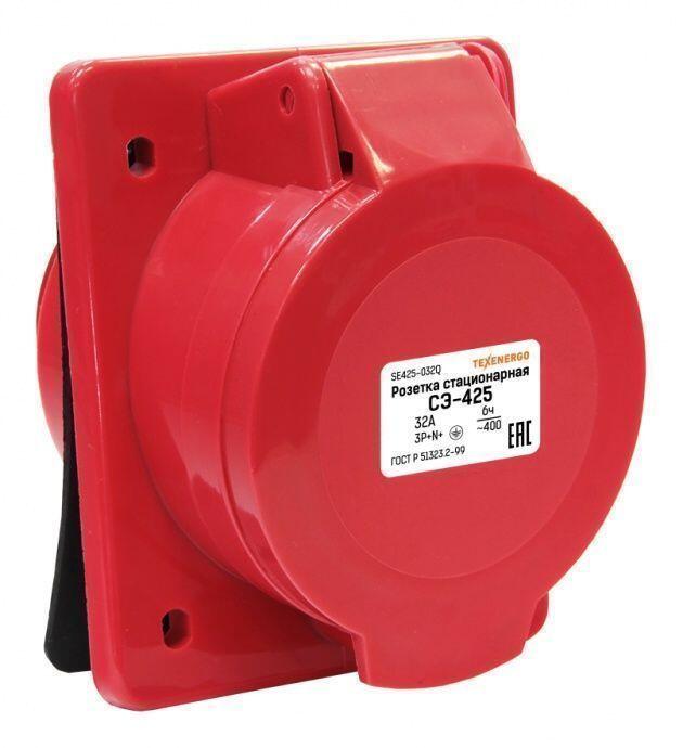Розетка 425 стац. СУ 3Р+PE+N 32А 380В IP44 Розетка 425 стац. СУ 3Р+PE+N 32А 380В IP44