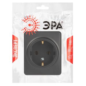 Розетка ЭРА Эксперт 11-2203-05 2P+E Schuko IP20 16A-250В ОУ антрацит Розетка ЭРА Эксперт 11-2203-05 2P+E Schuko IP20 16A-250В ОУ антрацит
