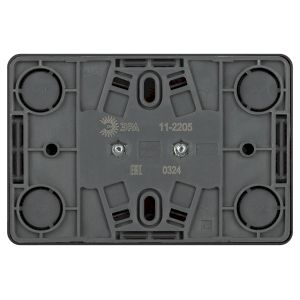 Розетка ЭРА Эксперт 11-2205-05 двойная с заземлением 2х2P+E Schuko IP20 16A-250В ОУ антрацит