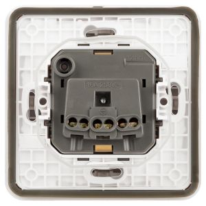 Розетка ЭРА Эксперт 11-2521-01 2P+E IP55, 16A-250В, СУ, белый