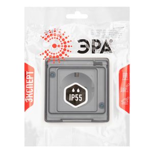Розетка ЭРА Эксперт 11-2522-01 2P+E IP55, шторки, 16A-250В, СУ, белый Розетка ЭРА Эксперт 11-2522-01 2P+E IP55, шторки, 16A-250В, СУ, белый