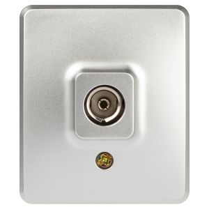 Розетка ЭРА Эксперт 11-3201-03 TV одиночная, IP20, ОУ, алюминий