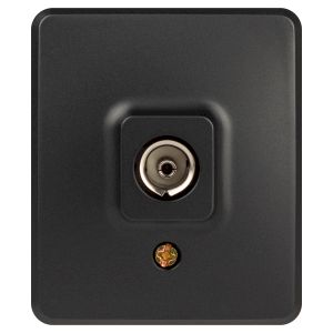 Розетка ЭРА Эксперт 11-3201-05 TV одиночная, IP20, ОУ, антрацит