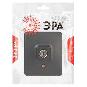 Розетка ЭРА Эксперт 11-3201-05 TV одиночная, IP20, ОУ, антрацит
