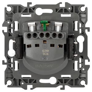 Розетка ЭРА Серия 12 12-2101-16 2P+E Schuko, 16А-250В, титан