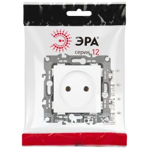 Розетка ЭРА Серия 12 12-2105-01М , 2P, 16А-250В, белый матовый Розетка ЭРА Серия 12 12-2105-01М , 2P, 16А-250В, белый матовый