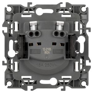 Розетка ЭРА Серия 12 12-2105-16 , 2P, 16А-250В, титан