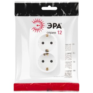 Розетка ЭРА Серия 12 12-2106-01М , 2X2P+E Schuko, 16А-250В, белый матовый Розетка ЭРА Серия 12 12-2106-01М , 2X2P+E Schuko, 16А-250В, белый матовый