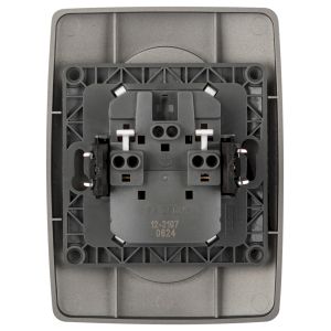 Розетка ЭРА Серия 12 12-2107-16 , 2X2P, 16А-250В, титан