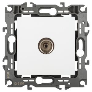 Розетка ЭРА Серия 12 12-3101-01М TV одиночная, белый матовый