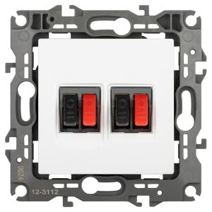 Розетка ЭРА Серия 12 12-3112-01М аудио двойная, белый матовый Розетка ЭРА Серия 12 12-3112-01М аудио двойная, белый матовый