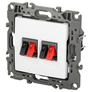 Розетка ЭРА Серия 12 12-3112-01М аудио двойная, белый матовый Розетка ЭРА Серия 12 12-3112-01М аудио двойная, белый матовый