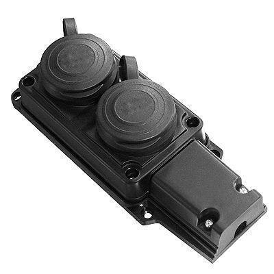 Розетка каучук. перенос. 2-х мест. с З/К с защитной крышкой Розетка каучук. перенос. 2-х мест. с З/К с защитной крышкой