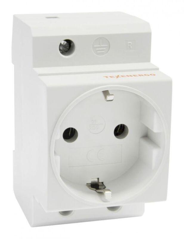 Розетка на DIN-рейку с ЗК РД-67зк TEXENERGO Розетка на DIN-рейку с ЗК РД-67зк TEXENERGO