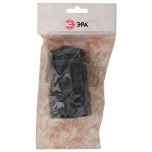 Rx2-B ЭРА Розетка кабельная с/з прямая 16A черная (24/384/4608)